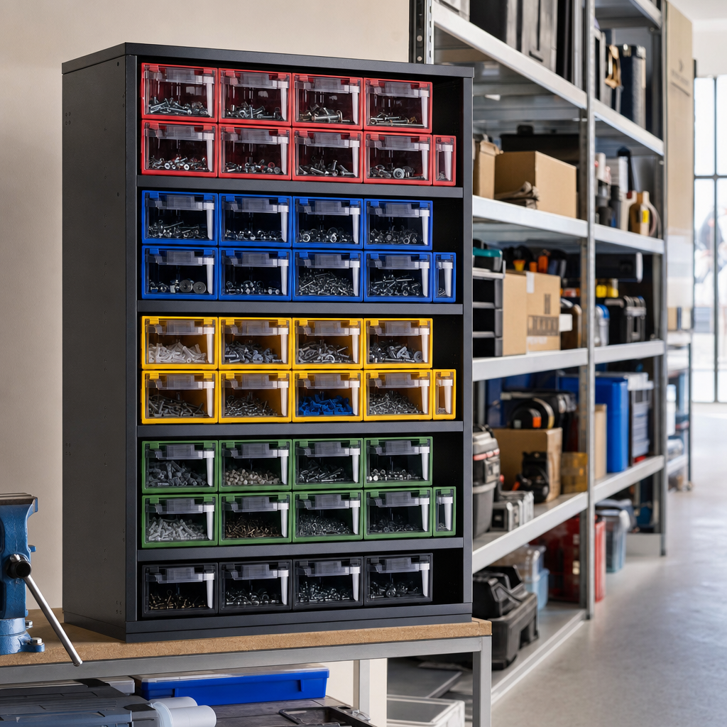 Small Parts Drawer Storage Unit with Colour Options