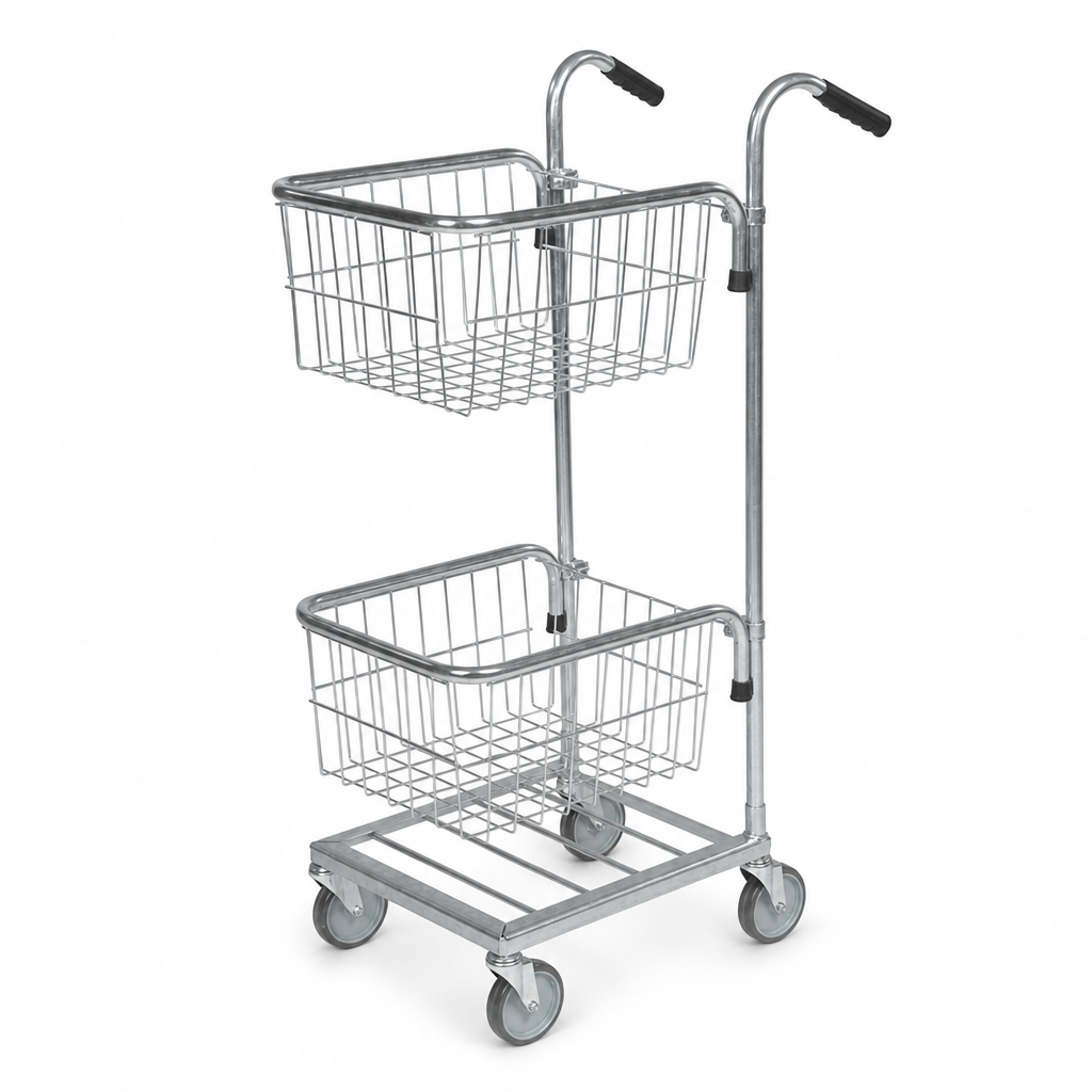 Small Shelf Office Trolley with Basket Shelves