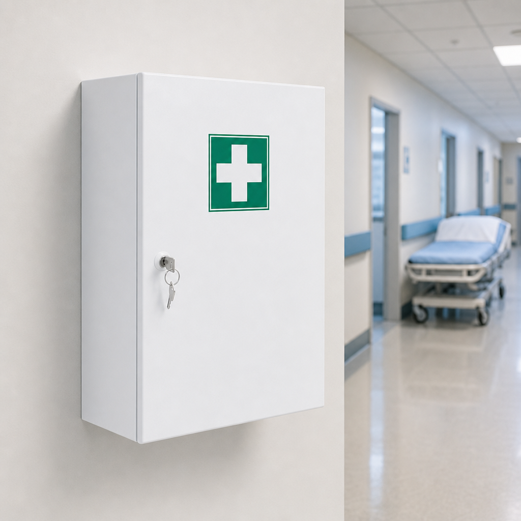 Small Wall Mounted First Aid Cupboard with 1 Door