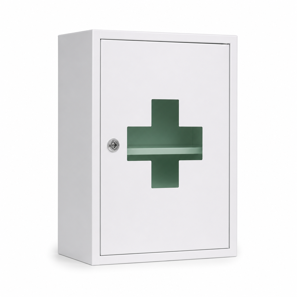 Small Wall Mounted First Aid Cupboard with 1 Door