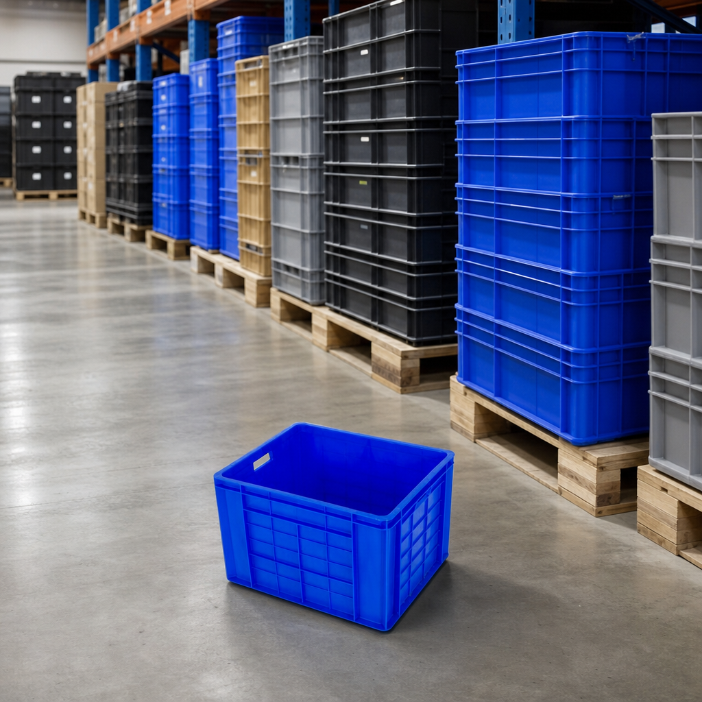 Solid Plastic Stacking Storage Containers