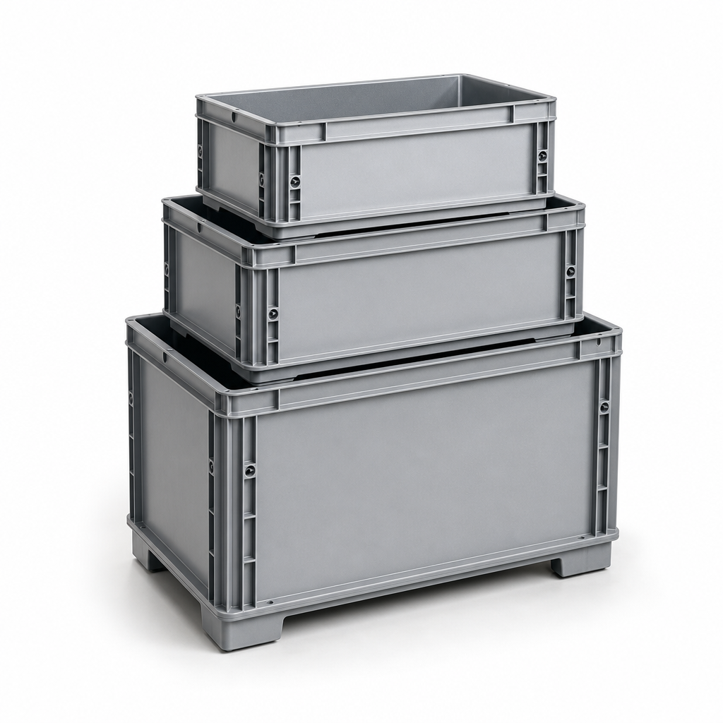 Solid Stackable Euro Containers