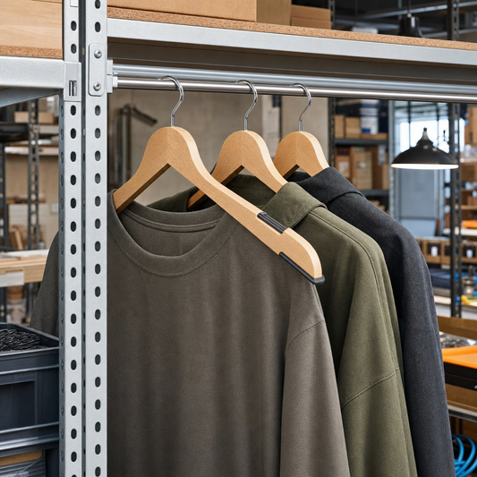 Solid Wood Clothes Hangers with Indents and Anti-Slip Insert