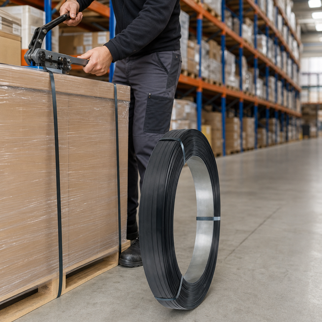 Spiral-Wound Steel Pallet Strapping Roll