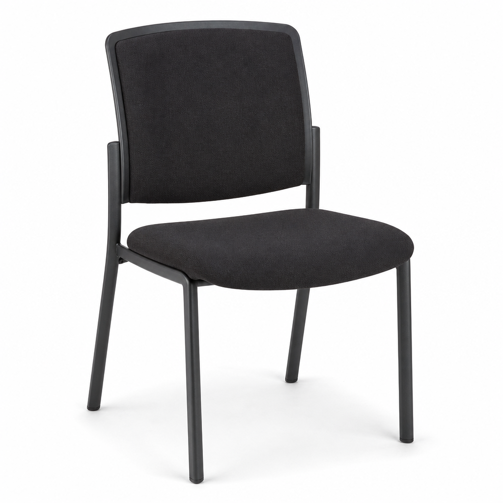 Stackable Fabric Conference Room Chair with Black Frame