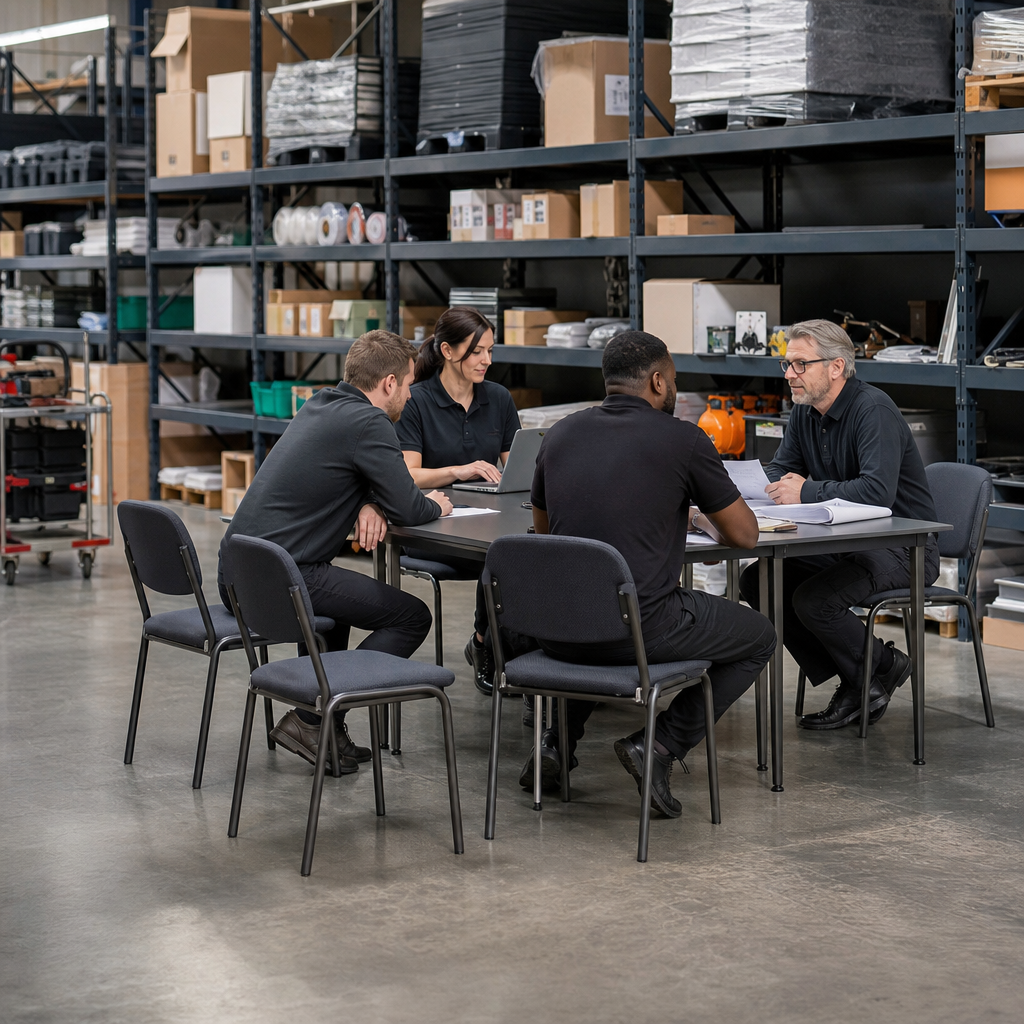 Stackable Fabric Meeting Room Chairs