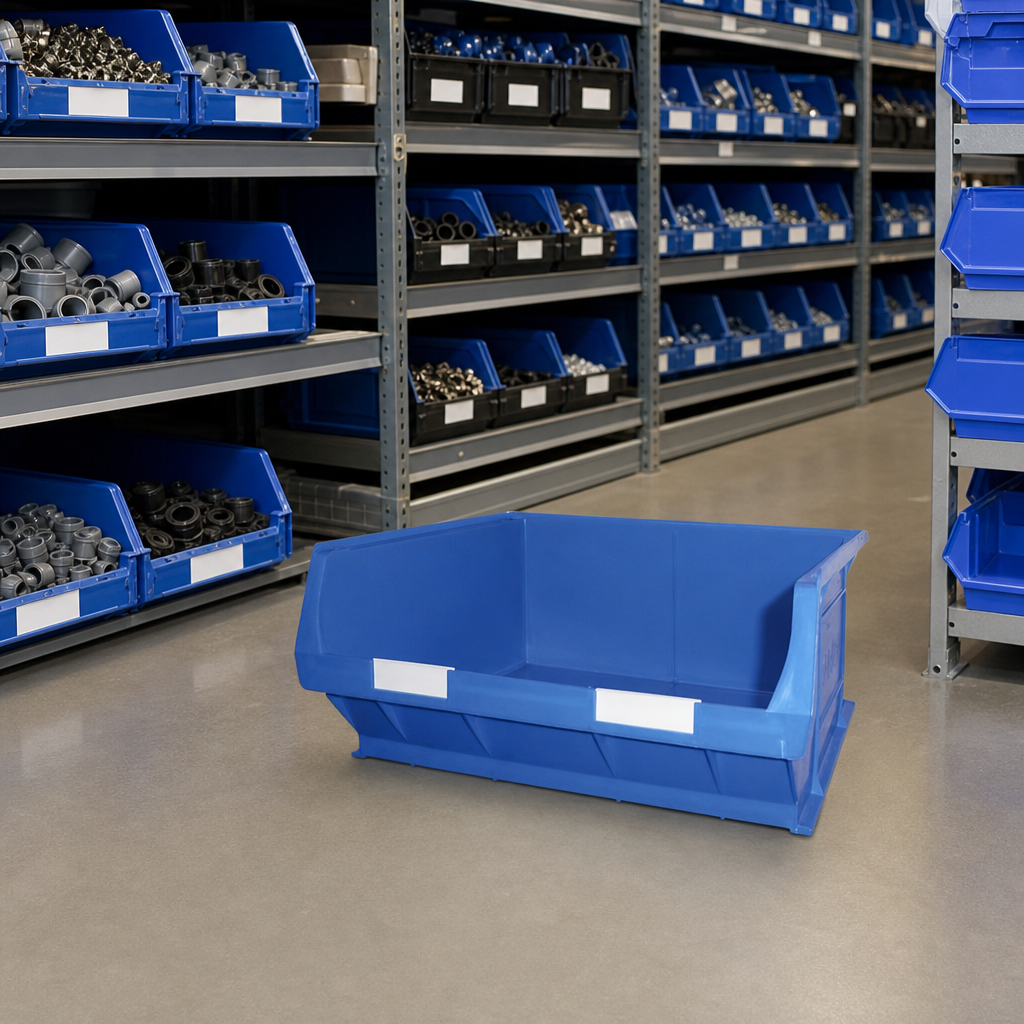 Stackable Plastic Storage Bins 28.3L Pack of 5