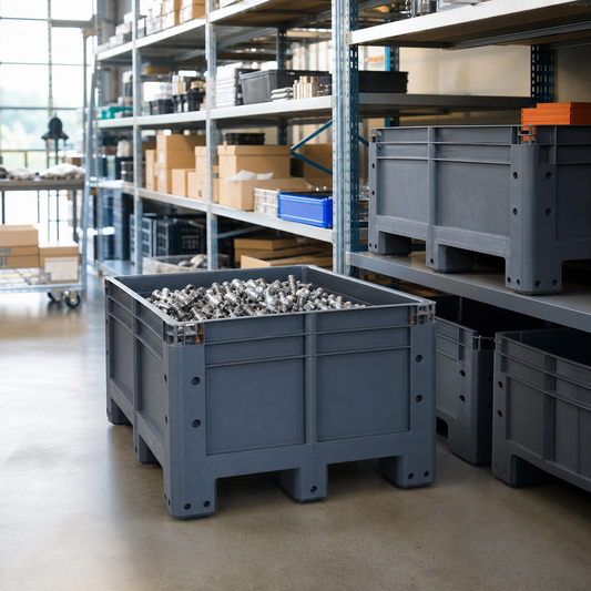 Stackable Recycled Plastic Euro Pallet Box with Feet
