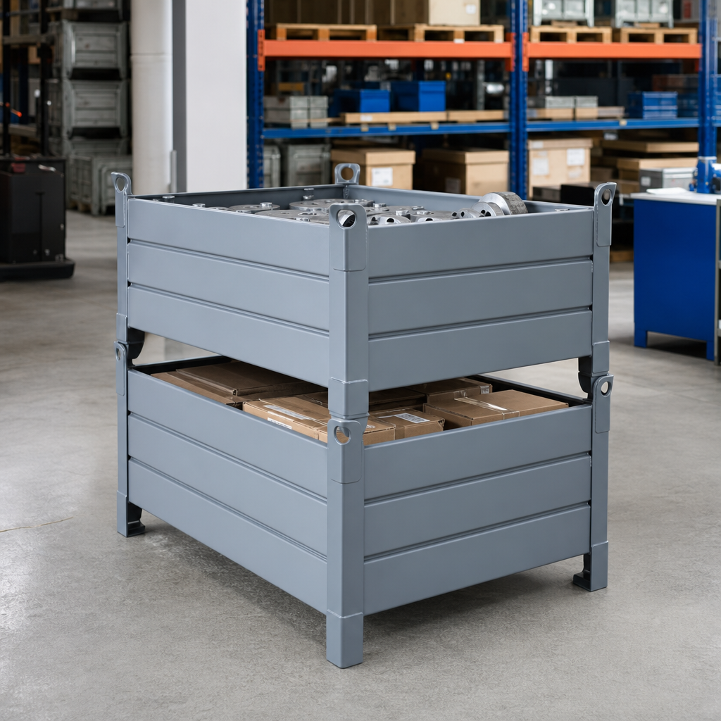 Stackable Sheet-Sided Steel Lifting Stillage