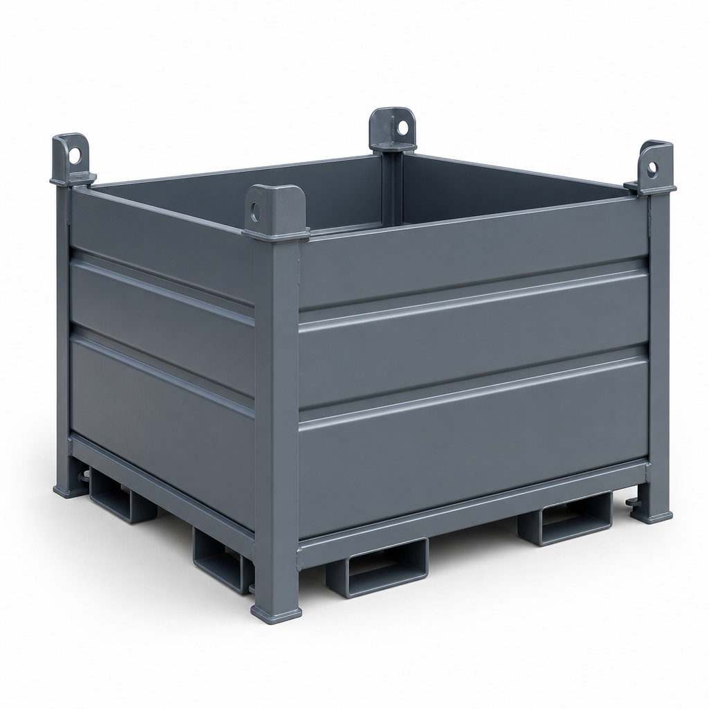 Stackable Sheet-Sided Steel Lifting Stillage