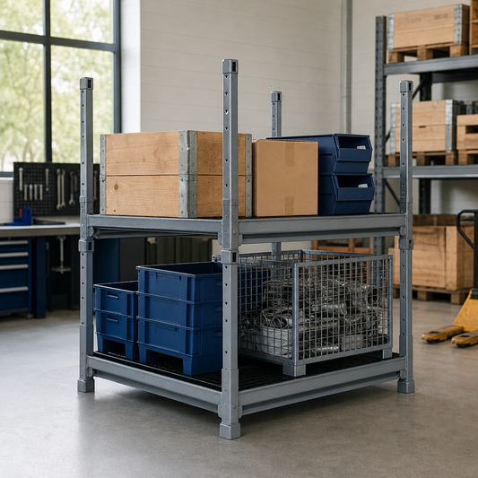 Stackable Steel Post Pallet with Optional Extension Posts