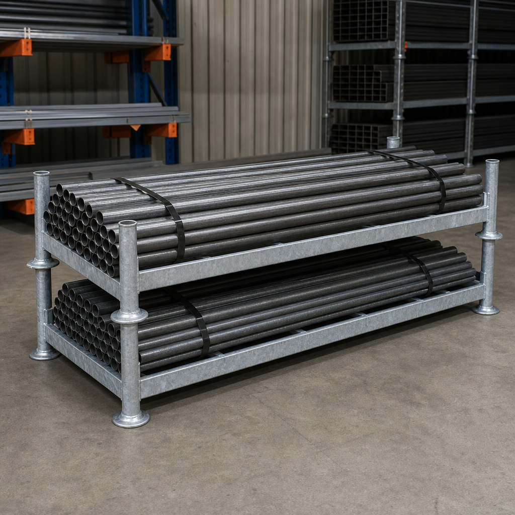 Stackable Steel Post Pallet with Optional Extension Posts