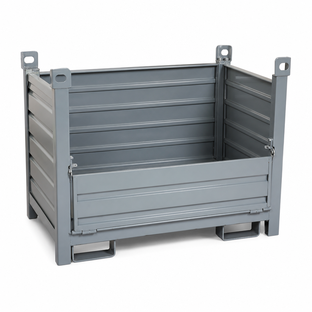 Stackable Steel Stillage with Half Drop Front