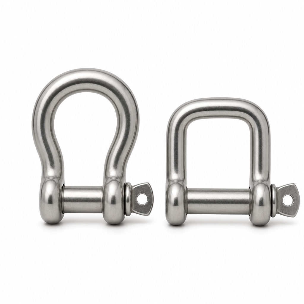 Stainless Steel Bow and Dee Shackles for Heavy Lifting