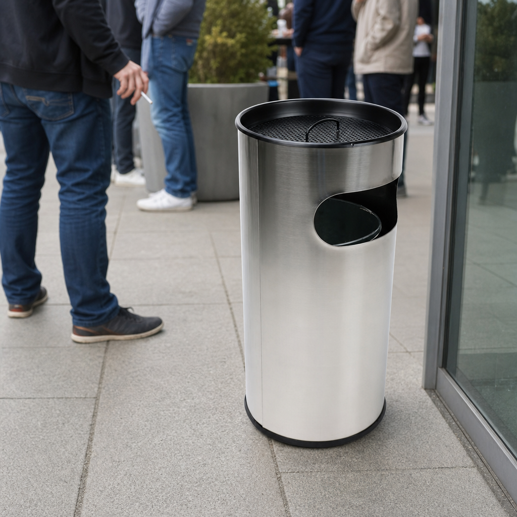 Stainless Steel Cigarette Ashtray Bin