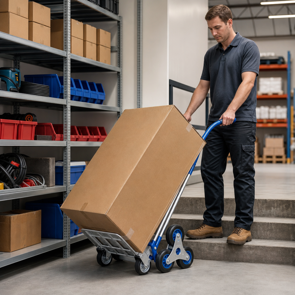 Stair-Climbing Aluminium Sack Truck 300kg Load Capacity