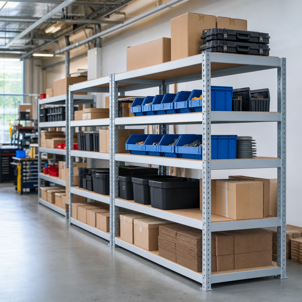 Standard Duty Steel Shelving with Chipboard Shelves