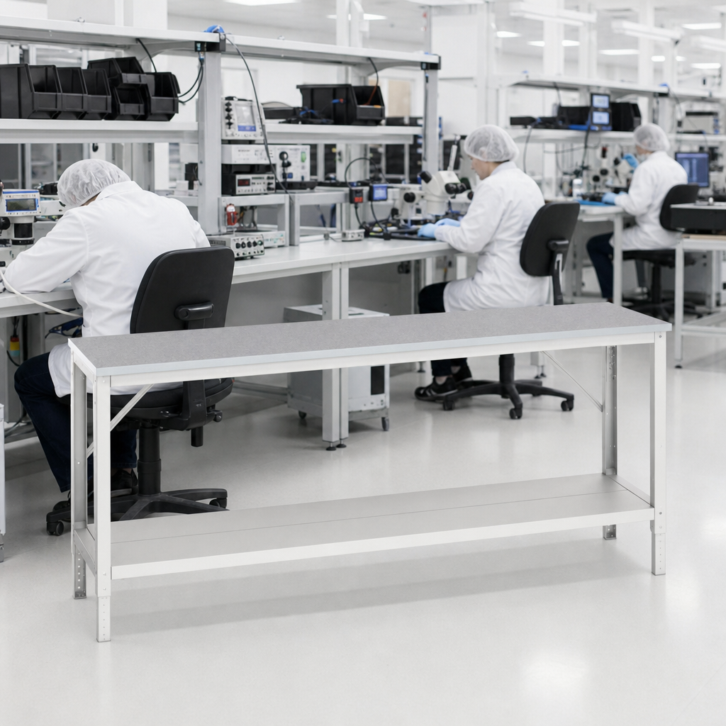 Static Dissipative Workbench with ESD Worktop 780 x 2000 x 600mm