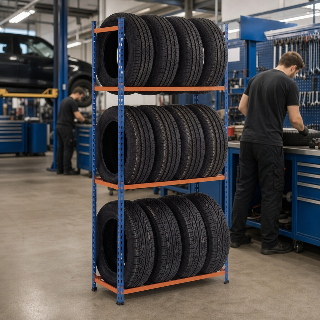 Static Steel Tyre Racking 1980mm High