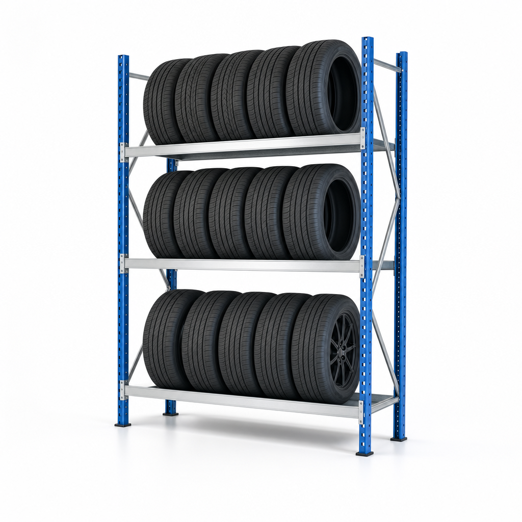 Static Steel Tyre Racking 1980mm High