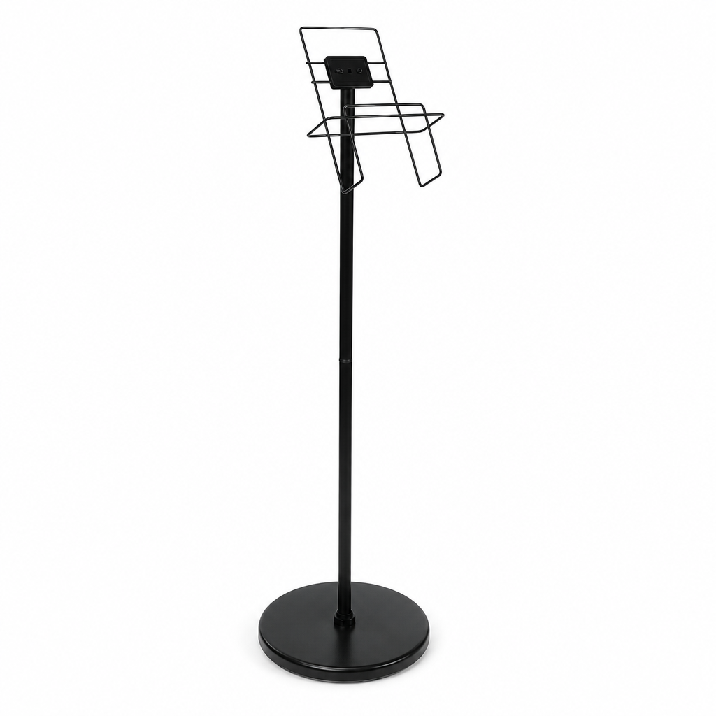 Steel A4 Leaflet and Brochure Stand with Round Base