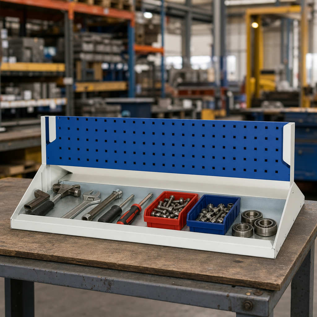 Steel Base Tray for Perforated Panel Racks