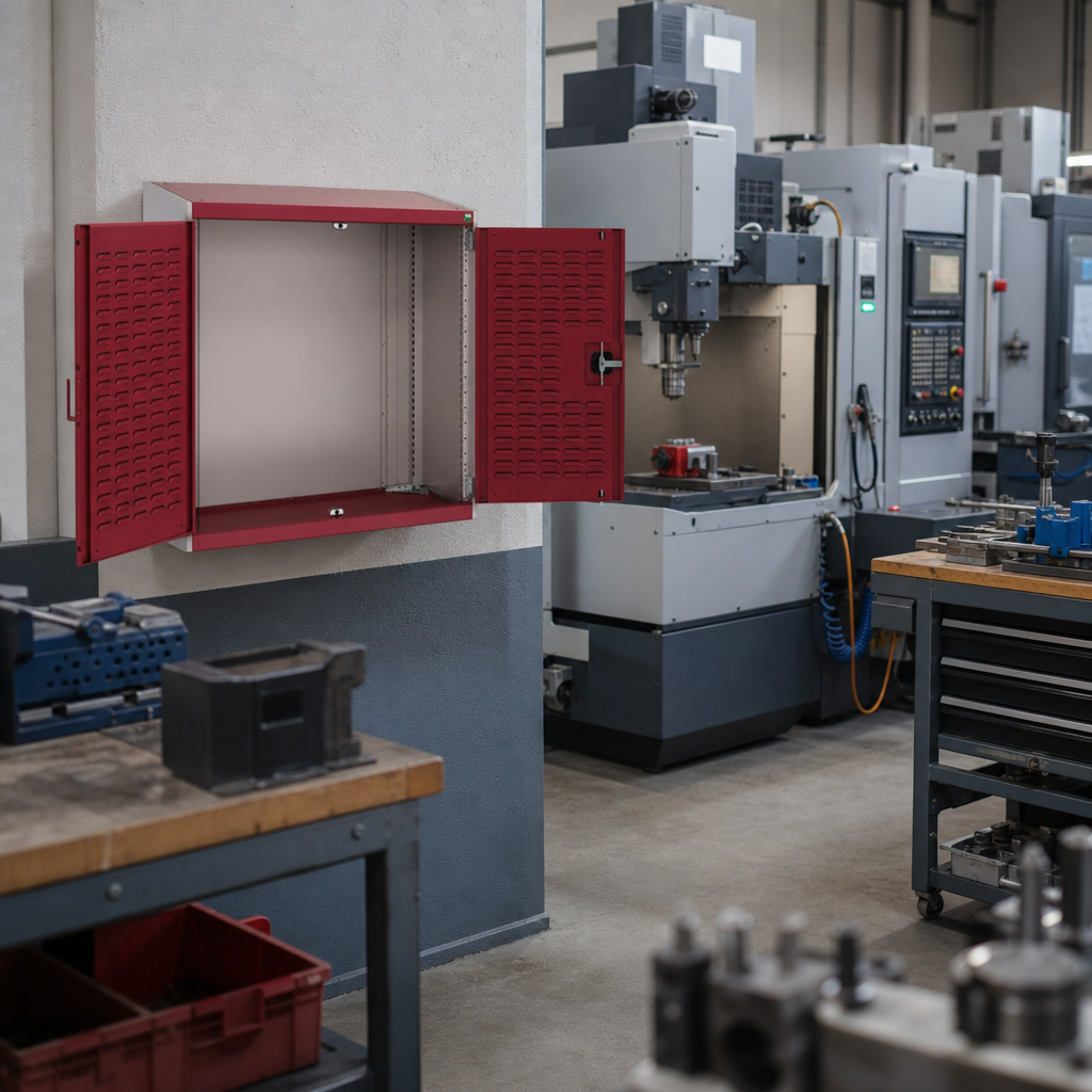 Steel CNC Tool Cabinet with Louvre Panel Door