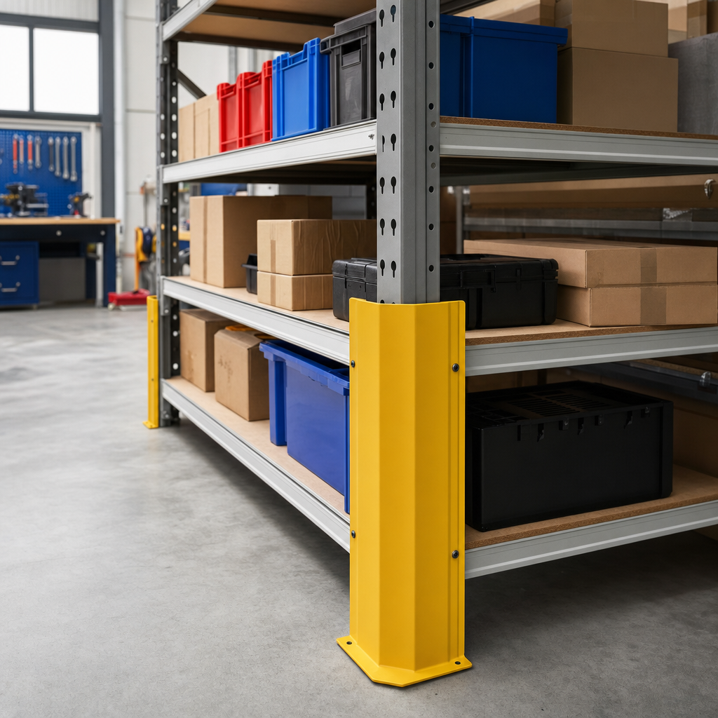 Steel Corner Post Protector for Heavy Duty Shelving
