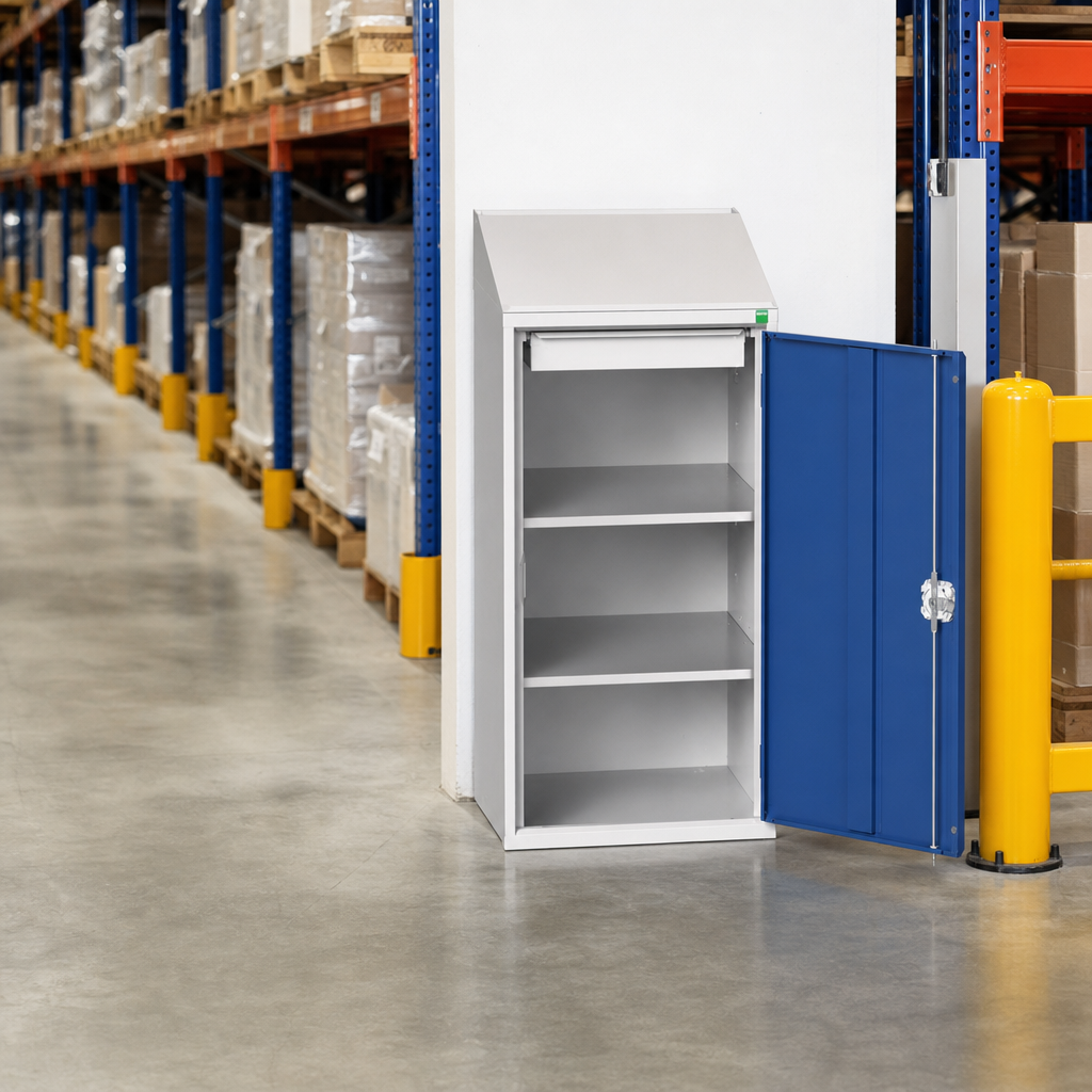 Steel Document Station with Lectern Top 1130x525x550mm