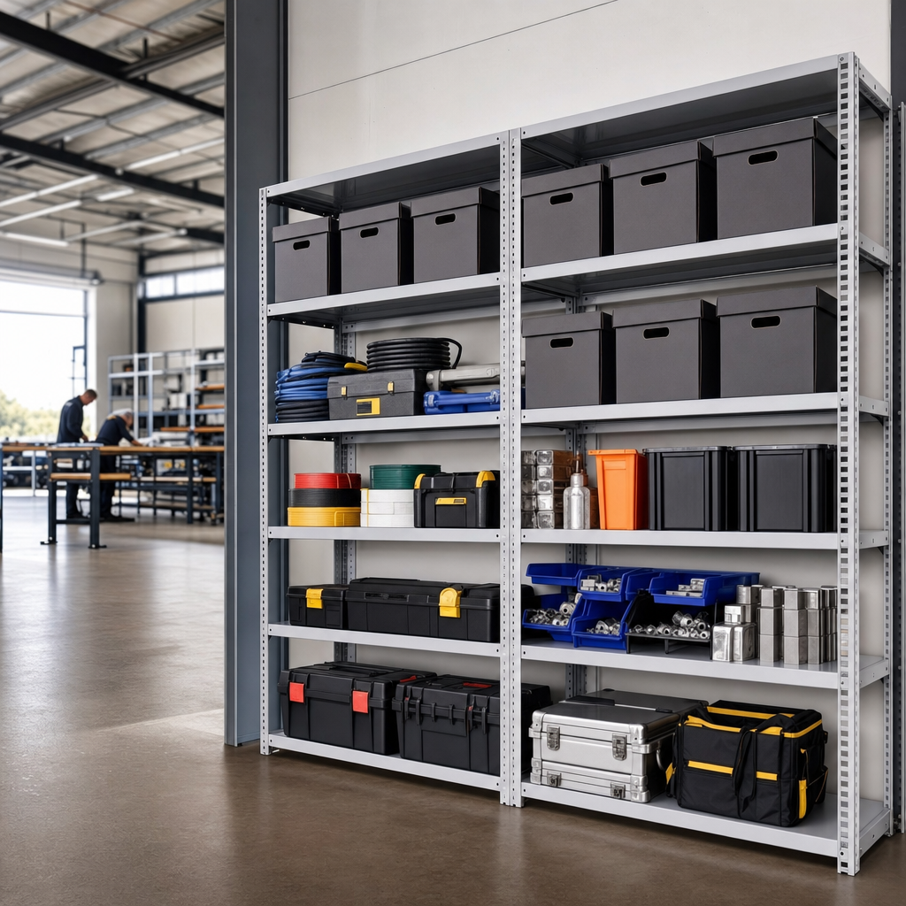 Steel Document Storage Bays with Archive Boxes