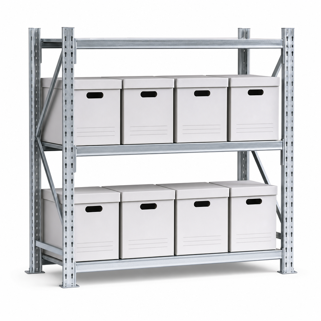 Steel Document Storage Bays with Archive Boxes