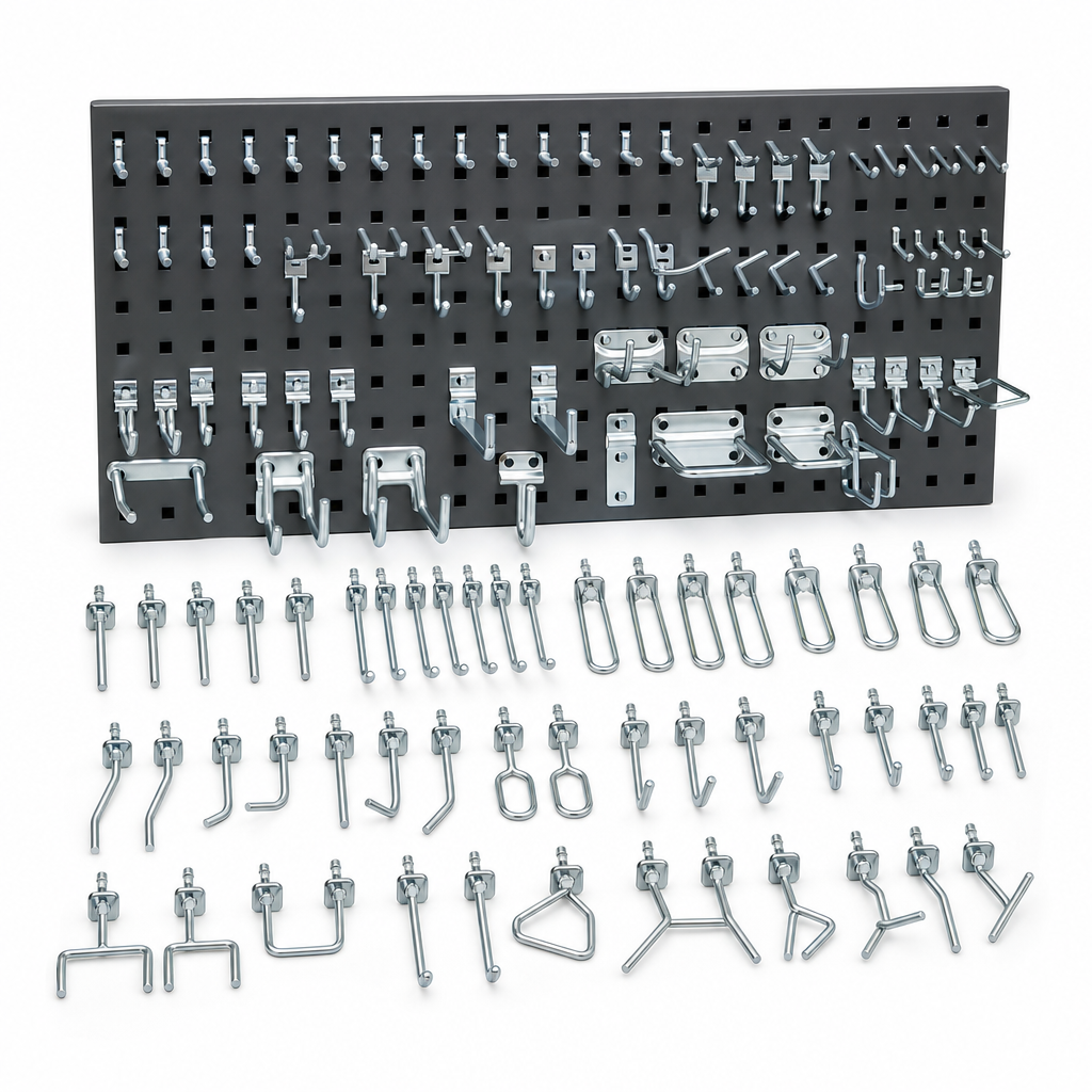 Steel Hook Kit for Tool Storage Panel with 80 Hooks