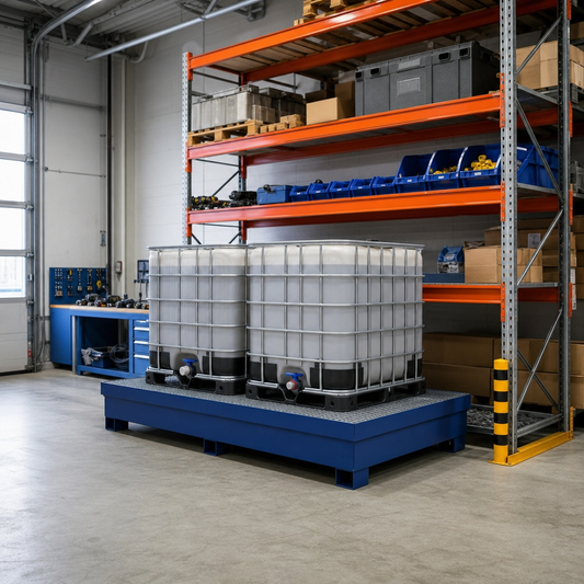 Steel IBC Spill Containment Pallet for 1–2 IBCs
