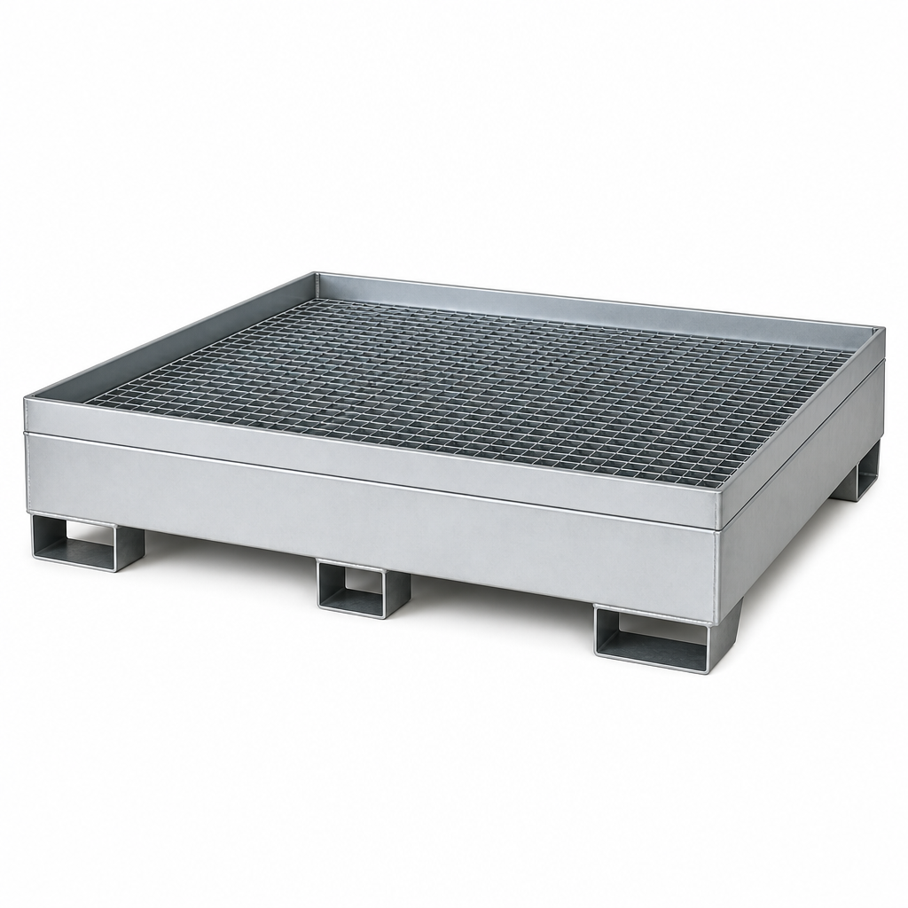 Steel IBC Spill Containment Pallet for 1–2 IBCs