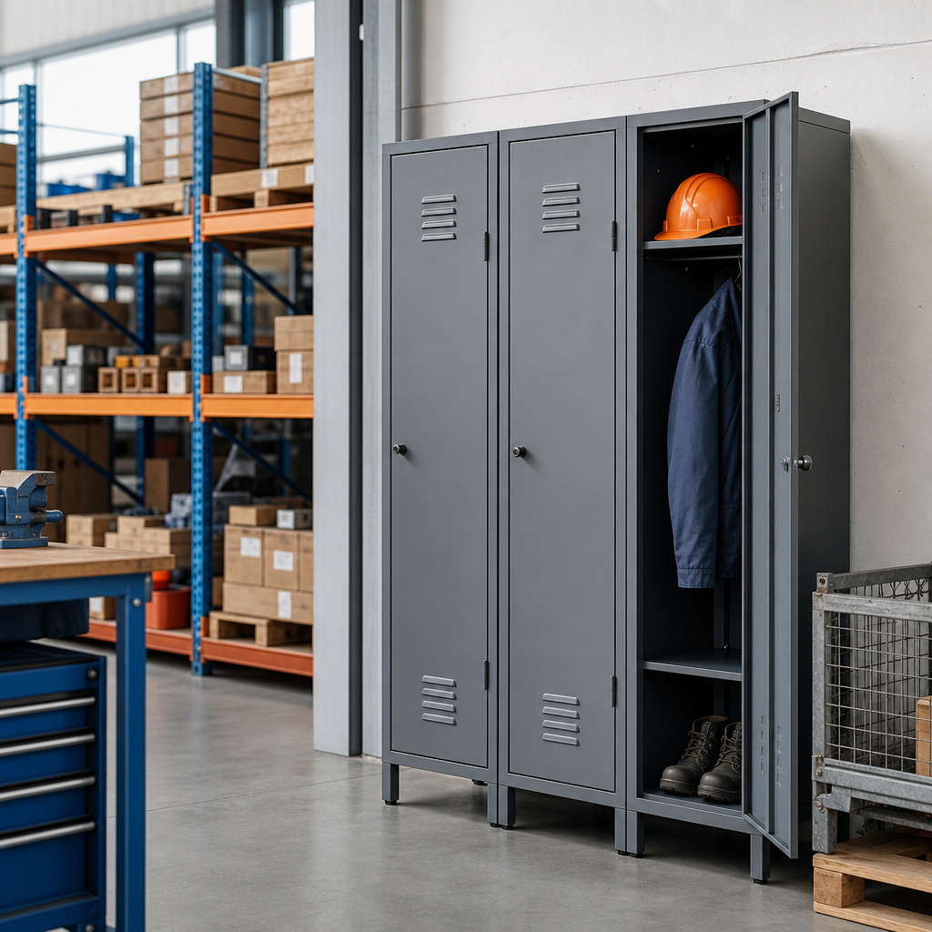 Steel Industrial Locker with Feet, 1 to 3 Columns
