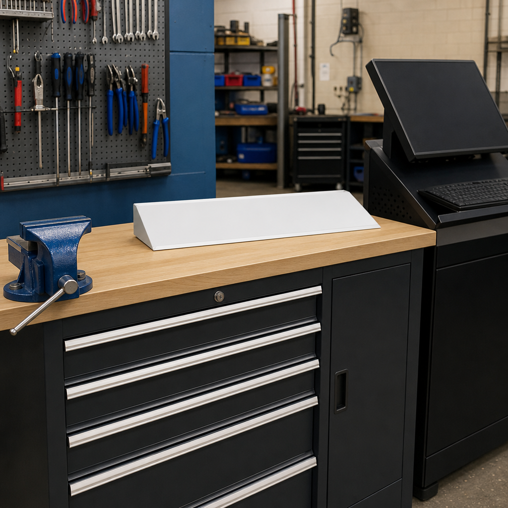 Steel Lectern Top for 130x1050x550mm Cabinets
