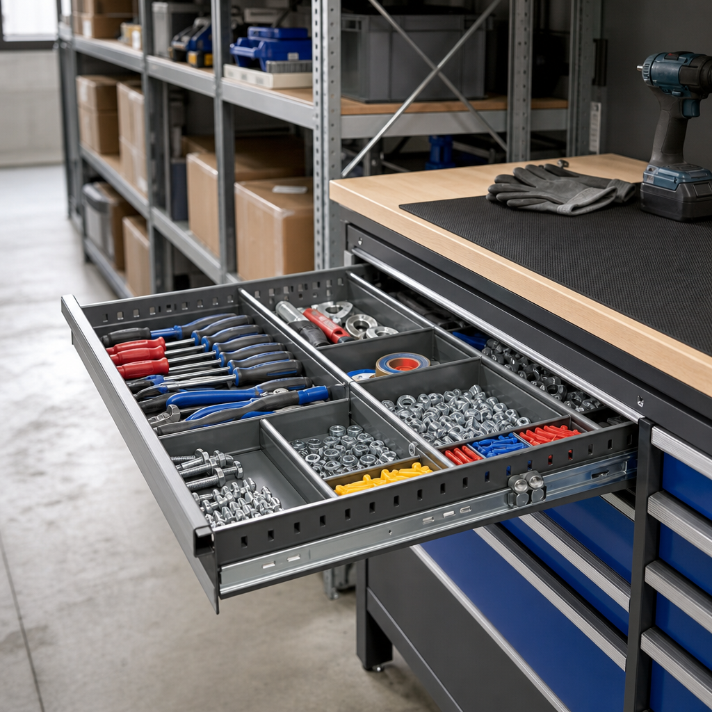 Steel Multi-Compartment Drawer Dividers for 1050mm Tool Drawers