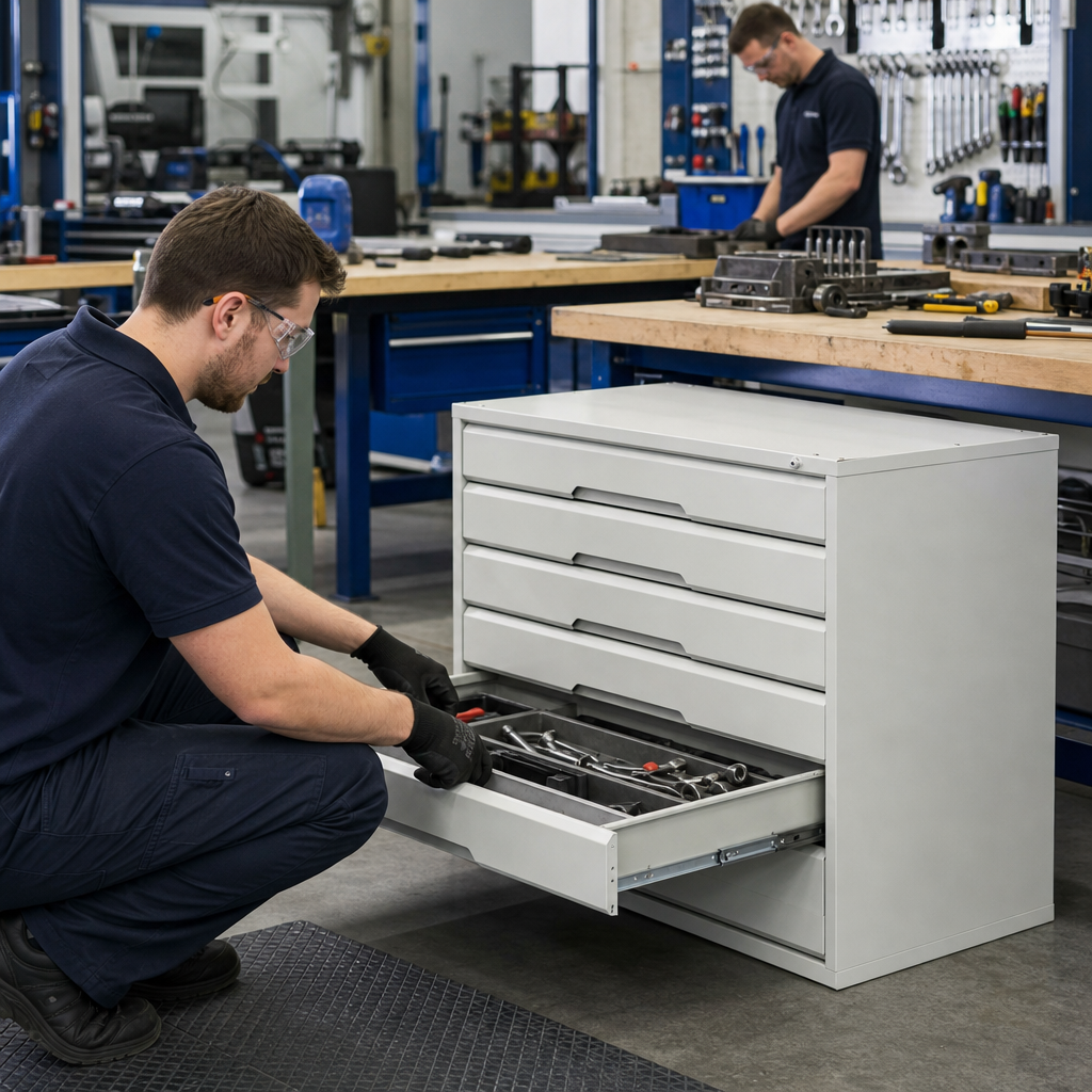 Steel Multi Drawer Tool Storage Cabinet 800x1050x550mm