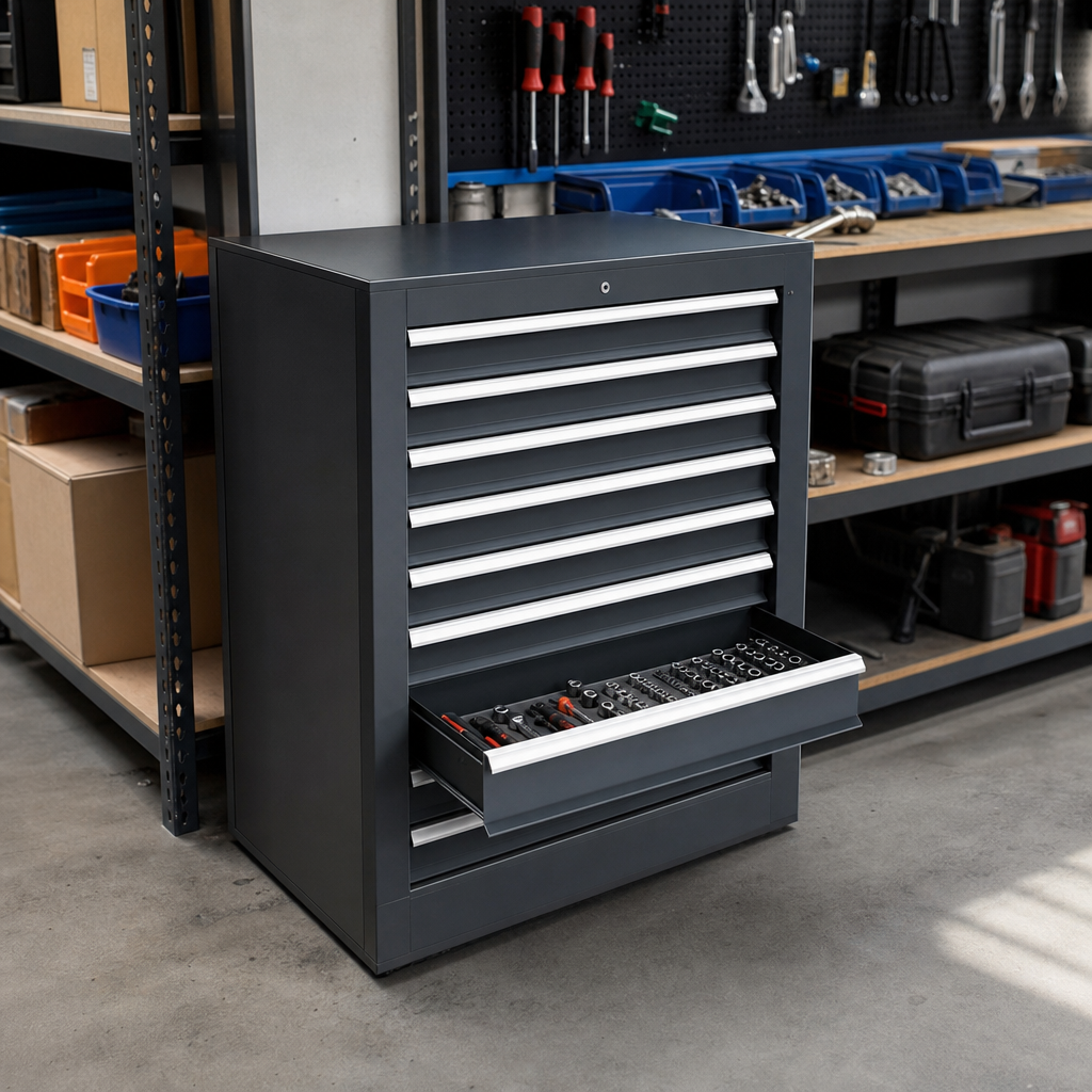 Steel Multi Drawer Tool Storage Cabinet 800x1050x550mm