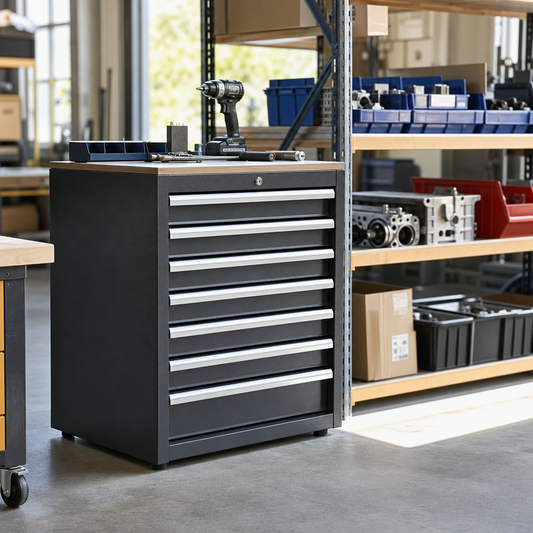 Steel Multi Drawer Tool Storage Cabinet 800x650x525mm
