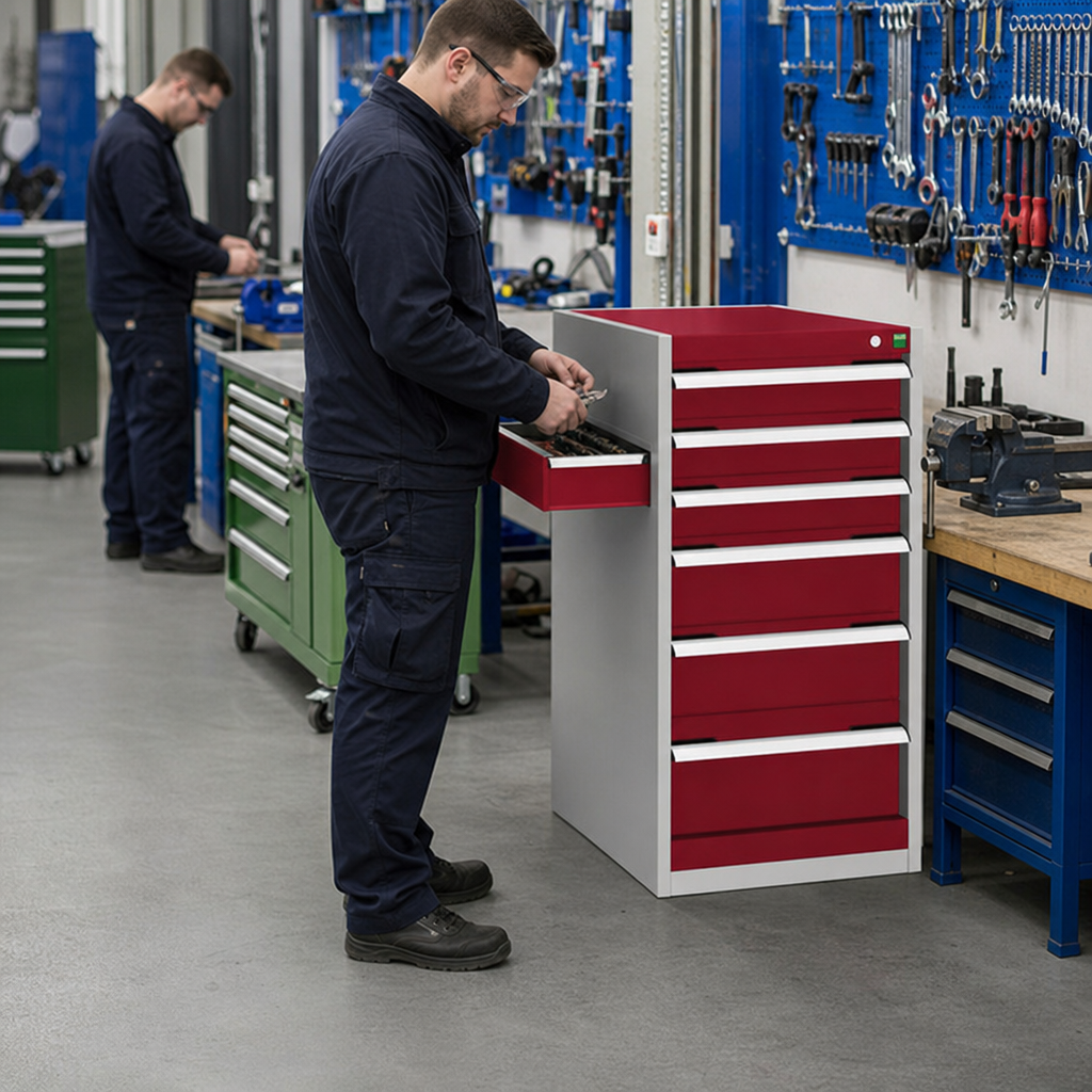 Steel Multi-Drawer Tool Storage Cabinet 900 x 525 x 525mm