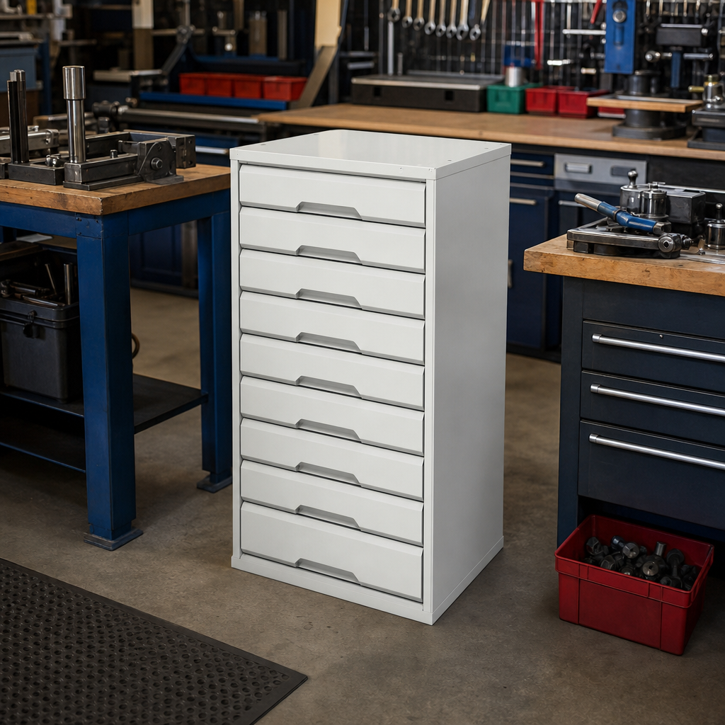 Steel Multi Drawer Tool Storage Cabinets 1000h x 525w x 550d mm