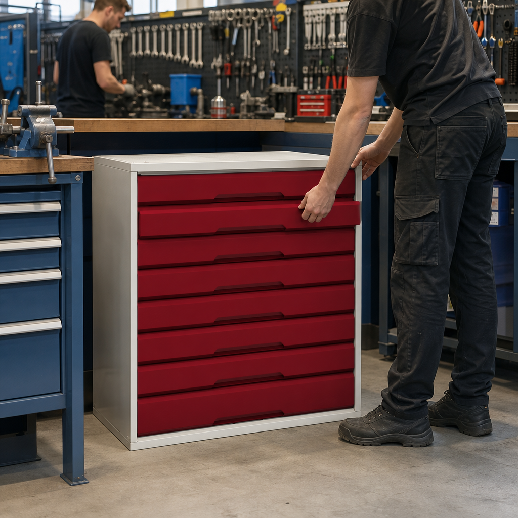Steel Multi Drawer Tool Storage Cabinets 900x800x550mm