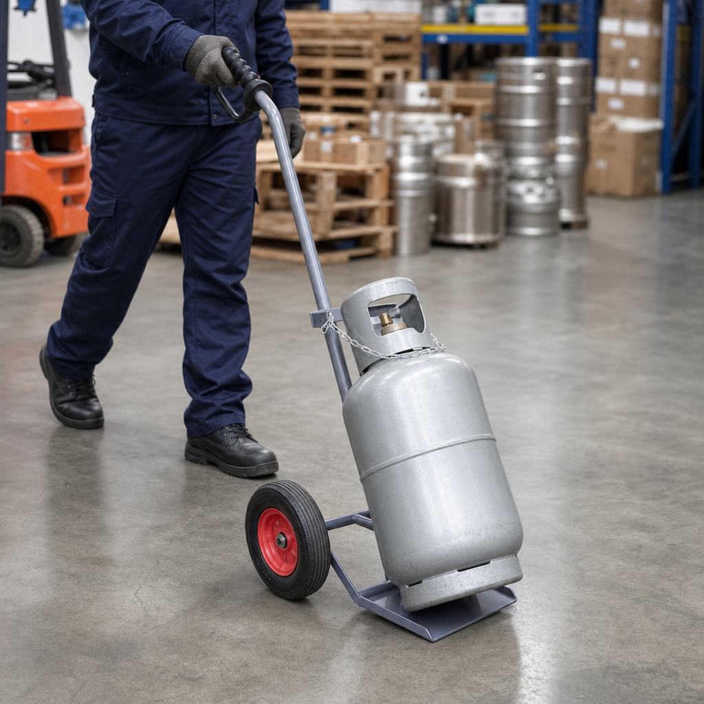 Steel Sack Truck for Single Gas Cylinders 100kg Capacity