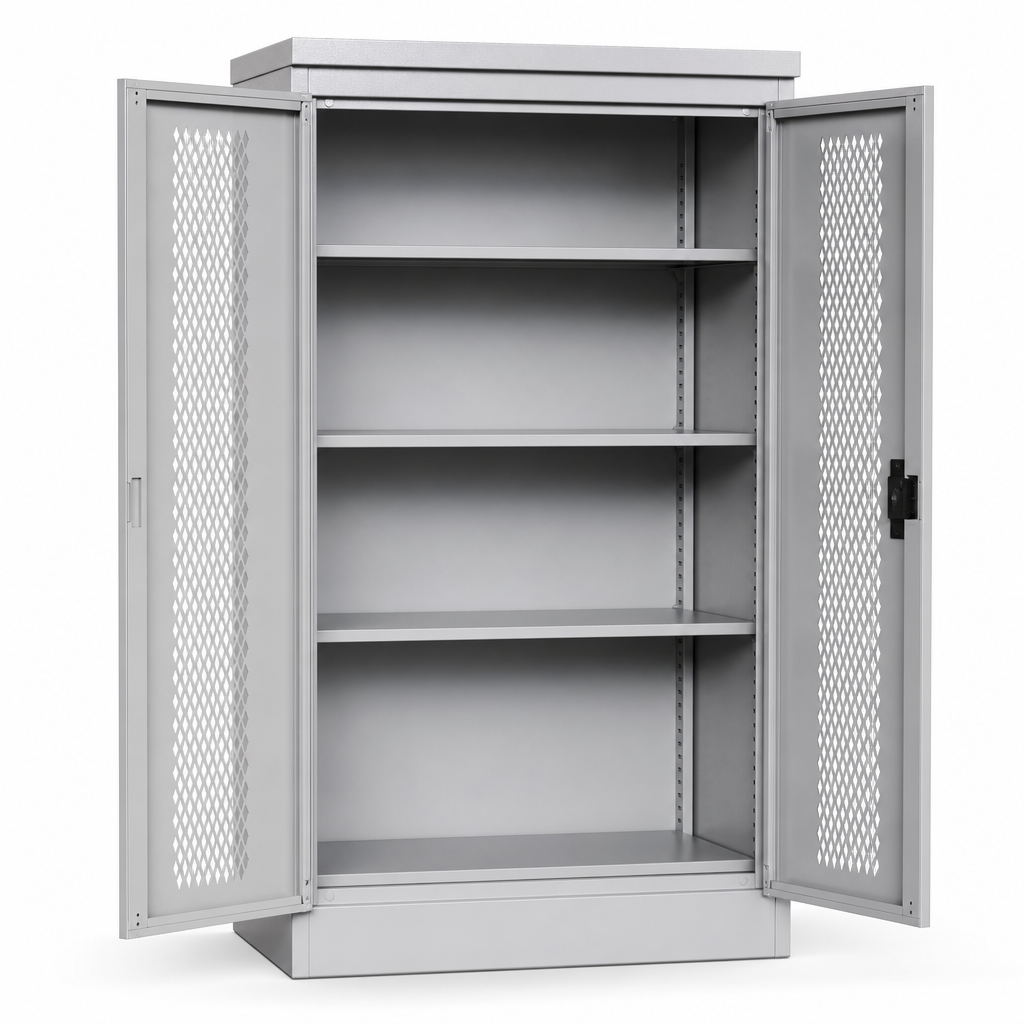 Steel Safety Cupboard with Ventilated Doors and Shelves