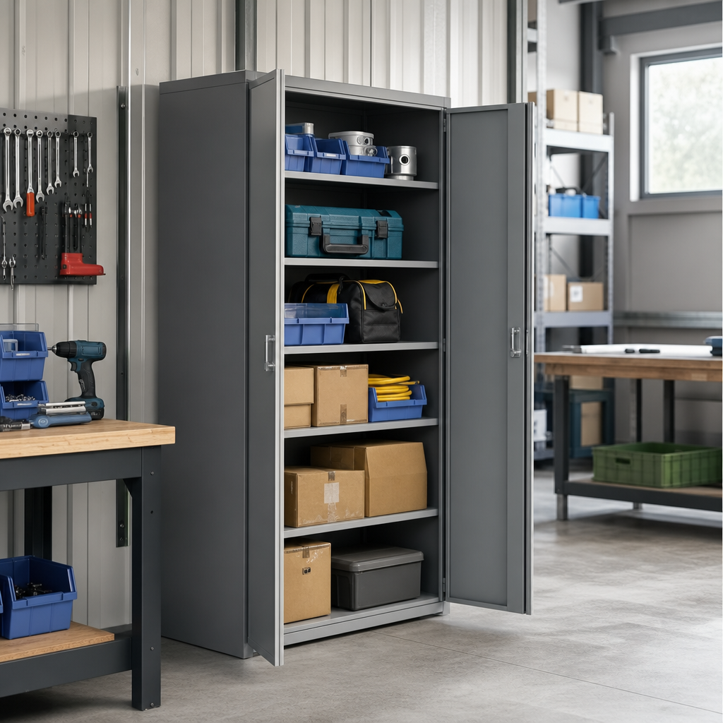 Steel Shelf Cupboard with Adjustable Shelves 1300x550mm