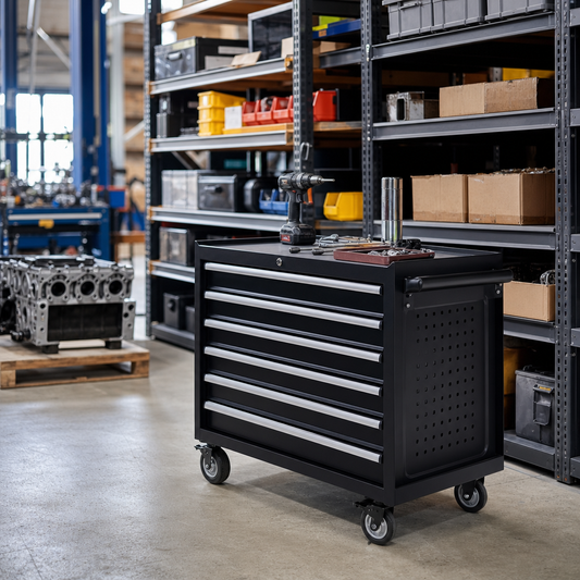 Steel Six-Drawer Tool Trolley with 300kg Capacity