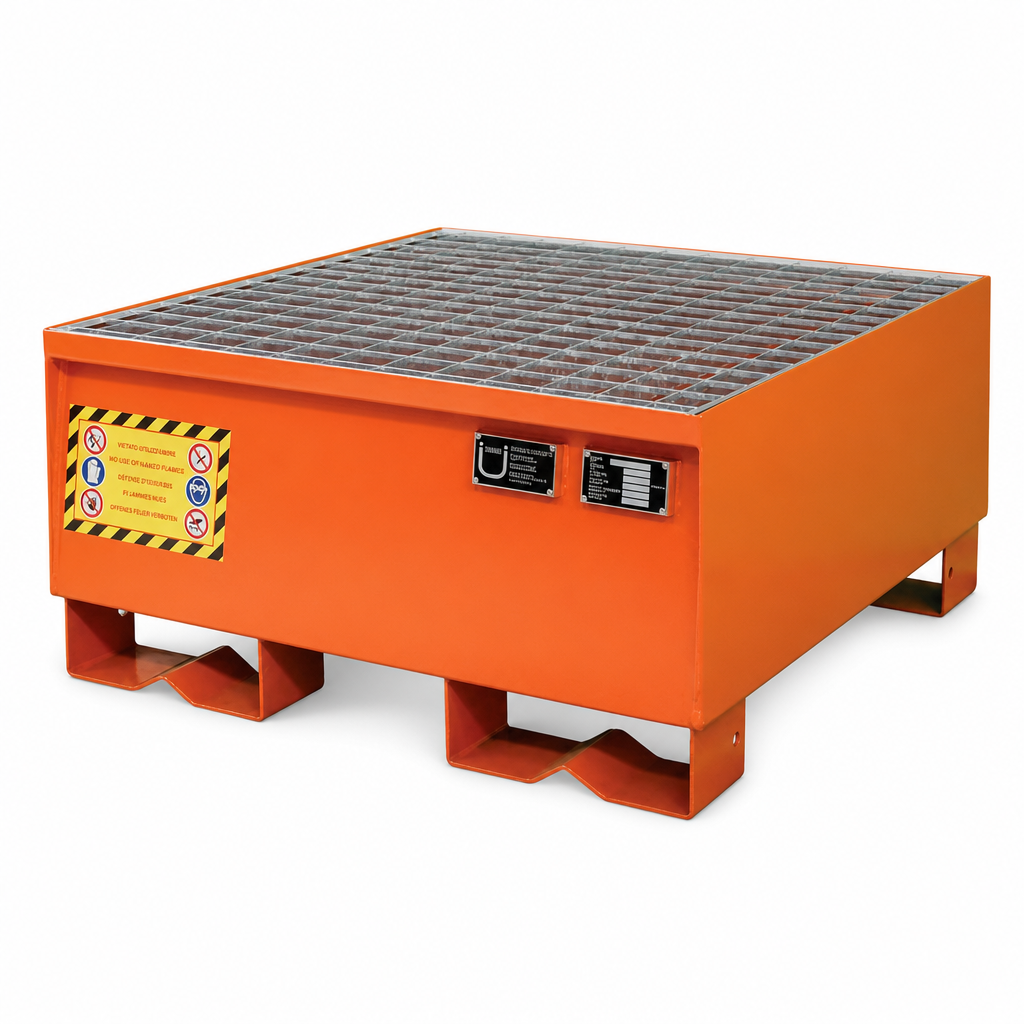 Steel Spill Containment Pallet for 1 to 4 Drums