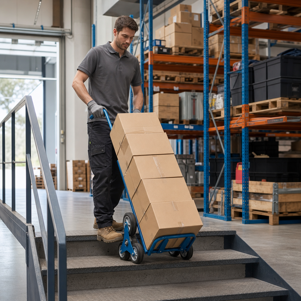 Steel Stair Climbing Hand Sack Truck 250kg Capacity