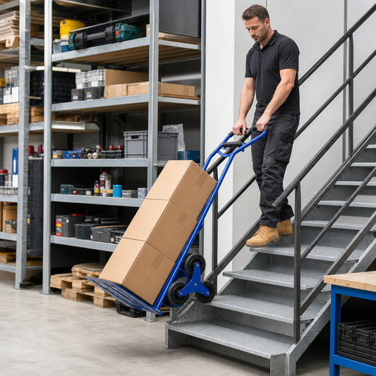Steel Three Wheeled Folding Stair Climber Sack Truck 120kg